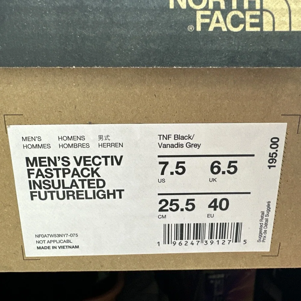The North Face VECTIV Fastpack Insulated FUTURELIGHT Mens‎ 7.5 Waterproof Boots